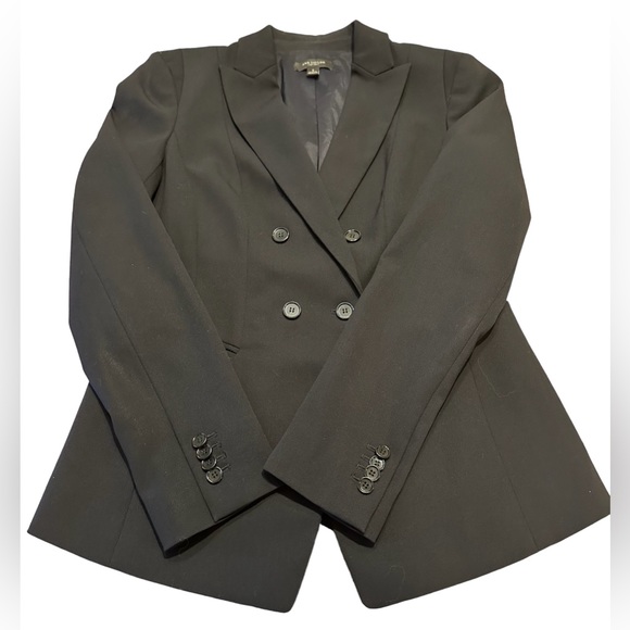 Ann Taylor Blazer Classic Wool Blend Double Breasted Button Front Pockets Size 4 - Picture 8 of 16